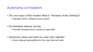 autonomy vs freedom